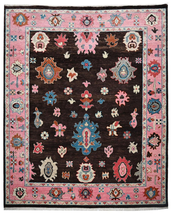 Vintage Oushak Hand Knotted Wool Rug, 9x12, Handmade Area Rug